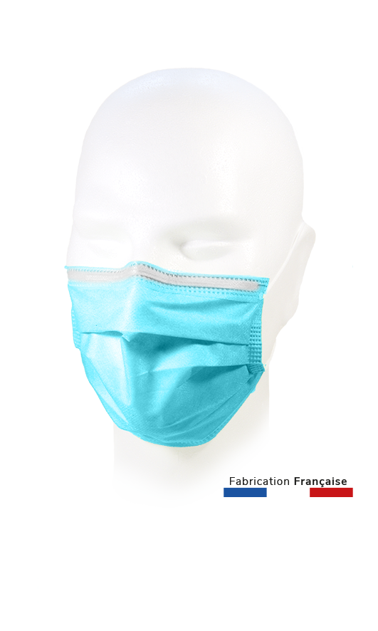 Masque Enfant Type IIR Bleu médical MPtec