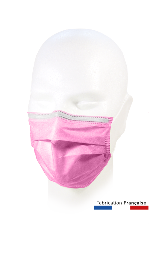 Masque Enfant Type IIR Rose Tendre MPtec