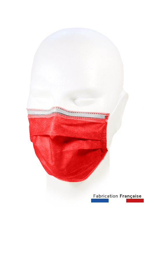 Masque Enfant Type IIR Rouge MPtec