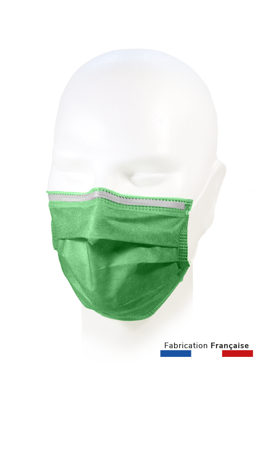 Masque Enfant Type IIR Vert Menthe MPtec