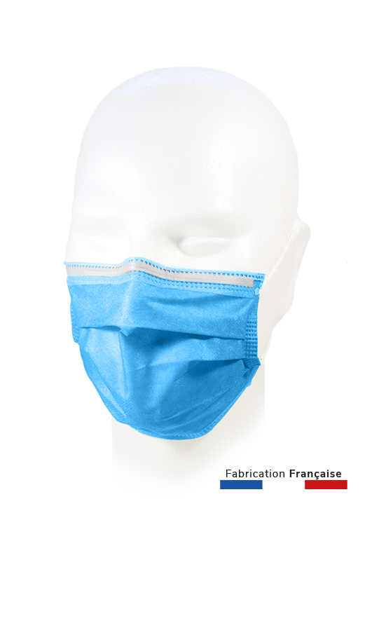 Masque Enfant Type IIR Bleu de France MPtec