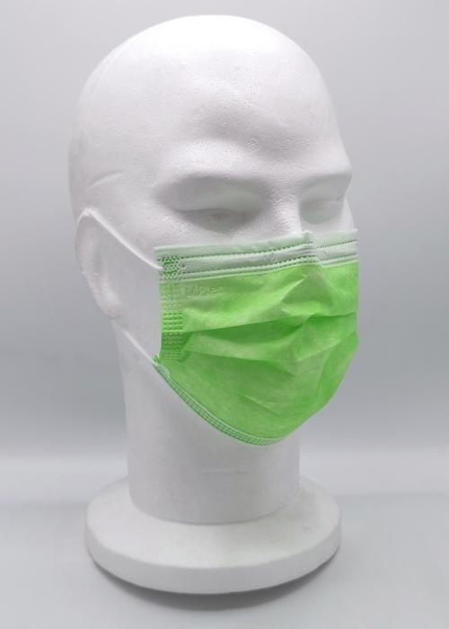 masque categorie 1 vert pomme pour enfants Covid-19