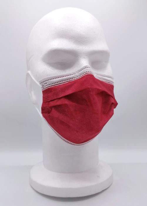 Masque de protection anti-Covid couleur grenat pour enfants