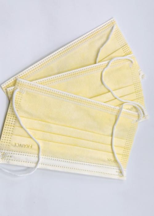 masque de protection jaune pale pour enfant sans odeur et confortables