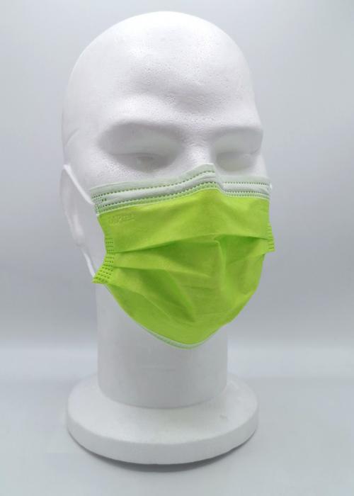 masque de protection Covid catégorie 1 vert fluo pour enfants