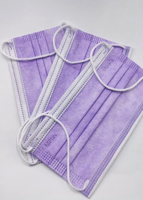 masques de protection catégorie 1 couleur lilas pour adultes